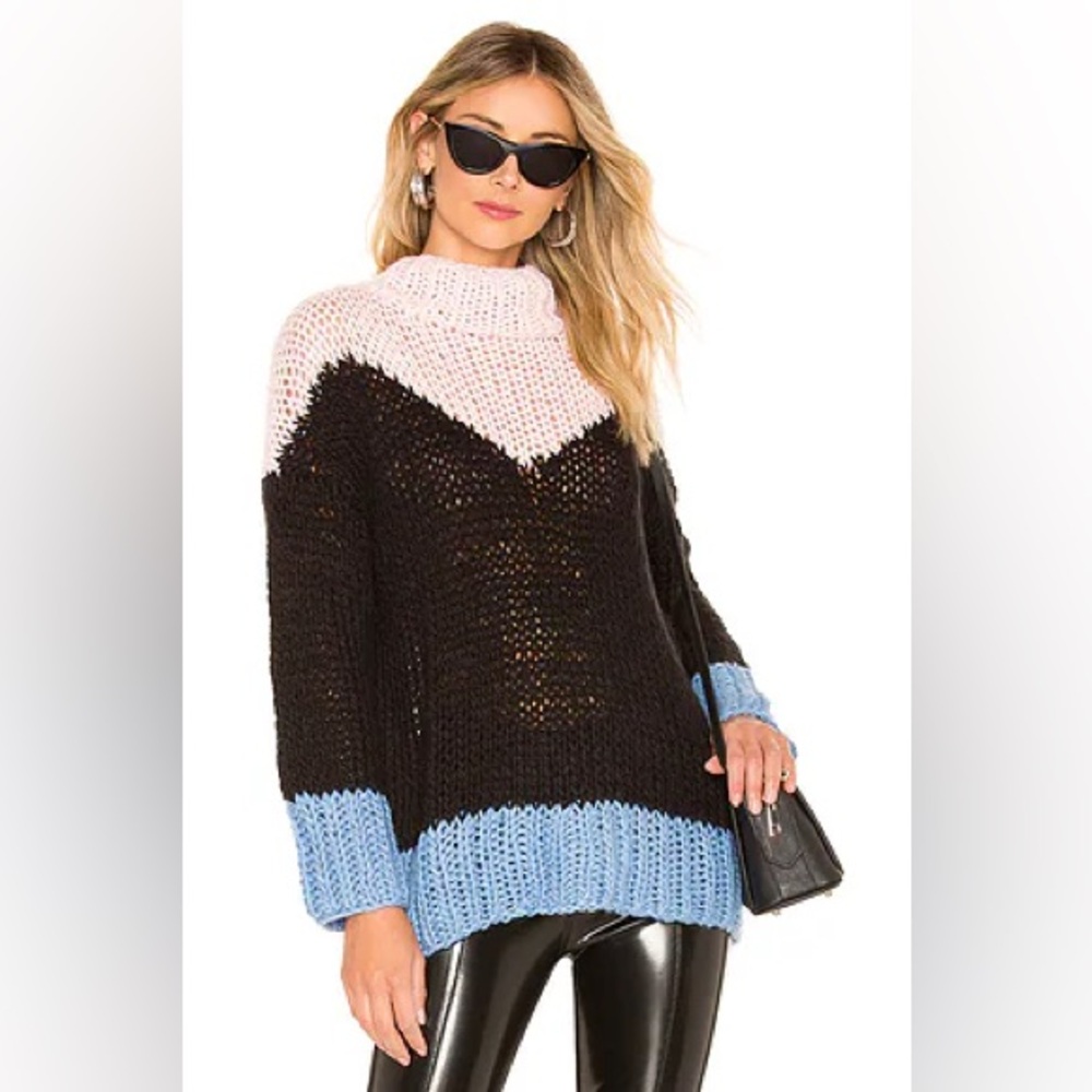 Lovers + Friends Colorblock Melli Crewneck Sweater